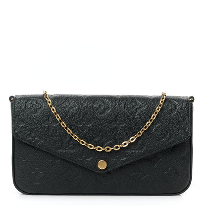 Louis Vuitton Empreinte Pochette Felicie Chain Wallet Black 1 of 10