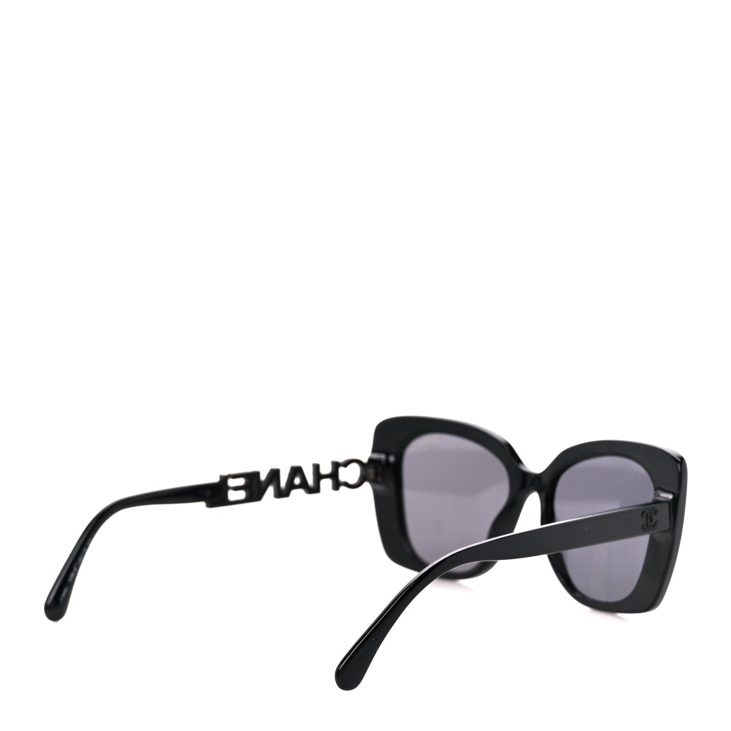 Chanel Acetate Strass Polarized Square Sunglasses 5422-B Black 4 of 8