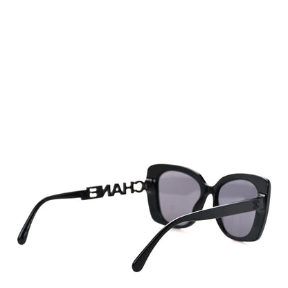 Chanel Acetate Strass Polarized Square Sunglasses 5422-B Black 4 of 8
