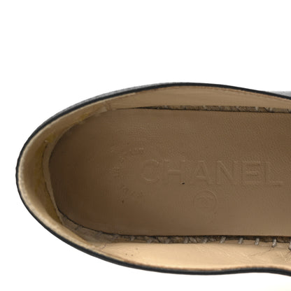 Chanel Lambskin CC Espadrilles 39 Black 7 of 9