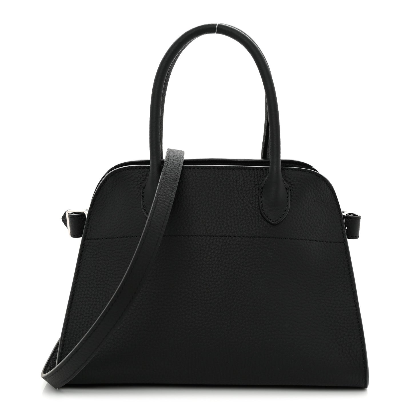 Grained Calfskin Soft Margaux 10 Bag Black