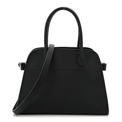 The Row Grained Calfskin Soft Margaux 10 Bag Black 1 of 9