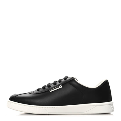 Chanel Calfskin CC Mens Sneakers 42 Black 1 of 8