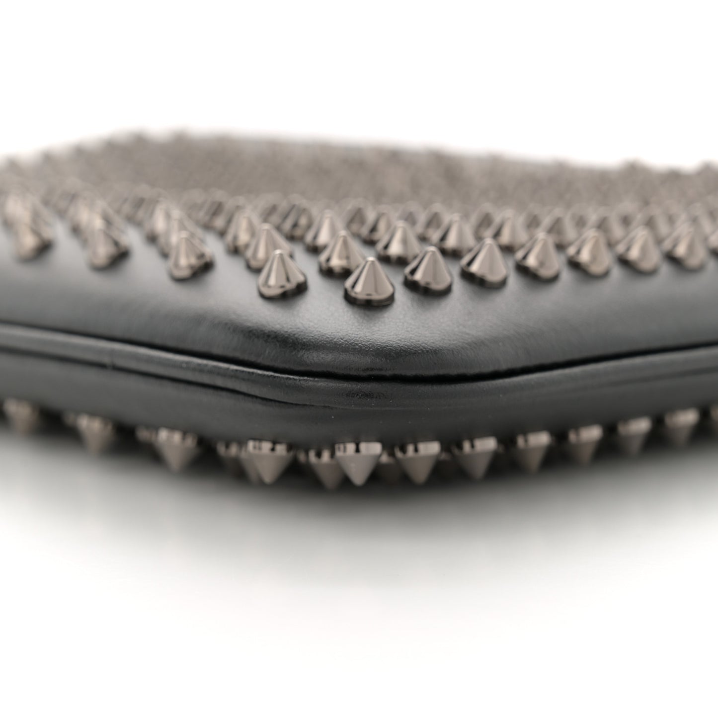 Calfskin Studded Loubiposh Clutch Black