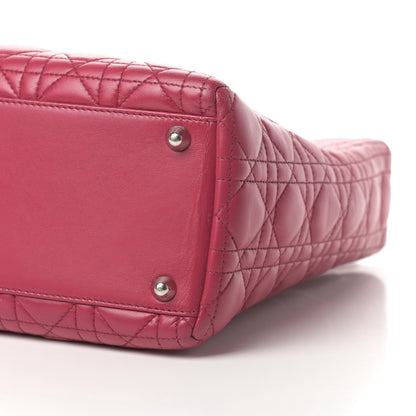 Christian Dior Lambskin Cannage Large Lady Dior Pink 10 of 14