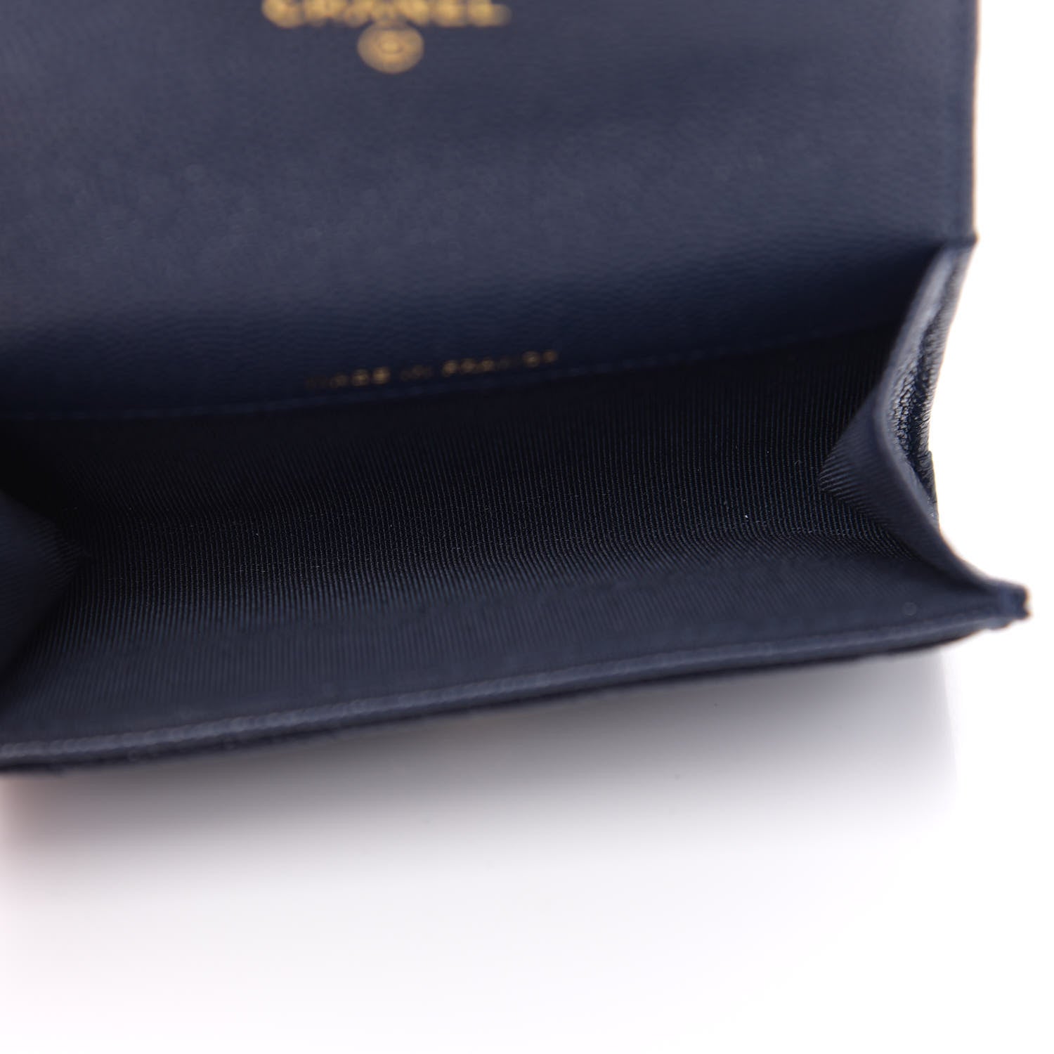 Chanel Iridescent Caviar Quilted Flap Card Holder Dark Blue 5 of 9