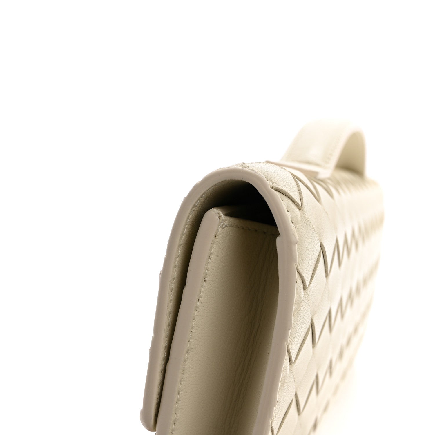 Bottega Veneta Nappa Intrecciato Long Andiamo Top Handle Clutch Sea Salt 7 of 9