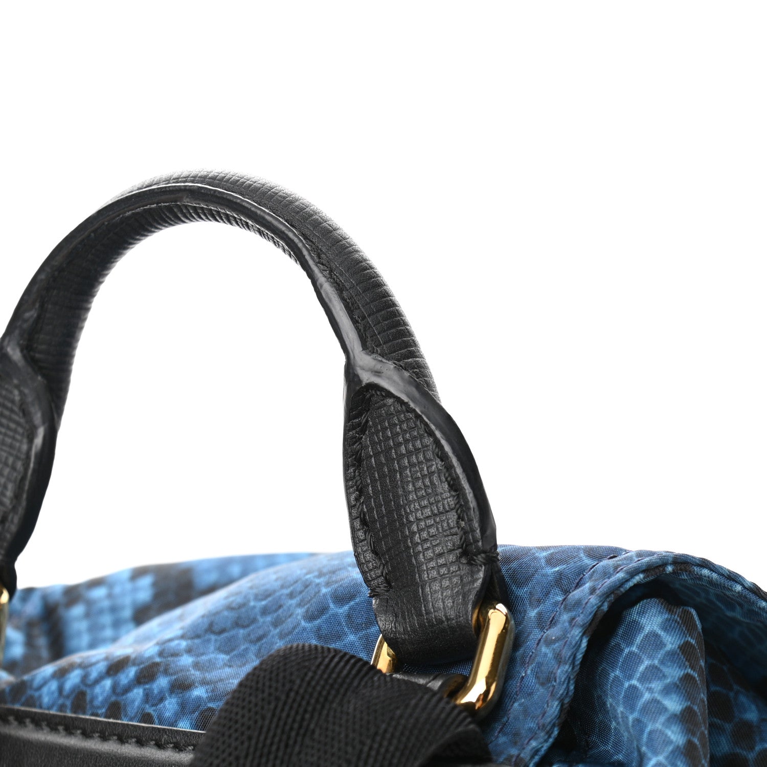 Burberry Nylon Python Print Medium Rucksack Backpack Blue 10 of 12