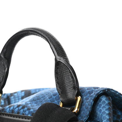 Burberry Nylon Python Print Medium Rucksack Backpack Blue 10 of 12
