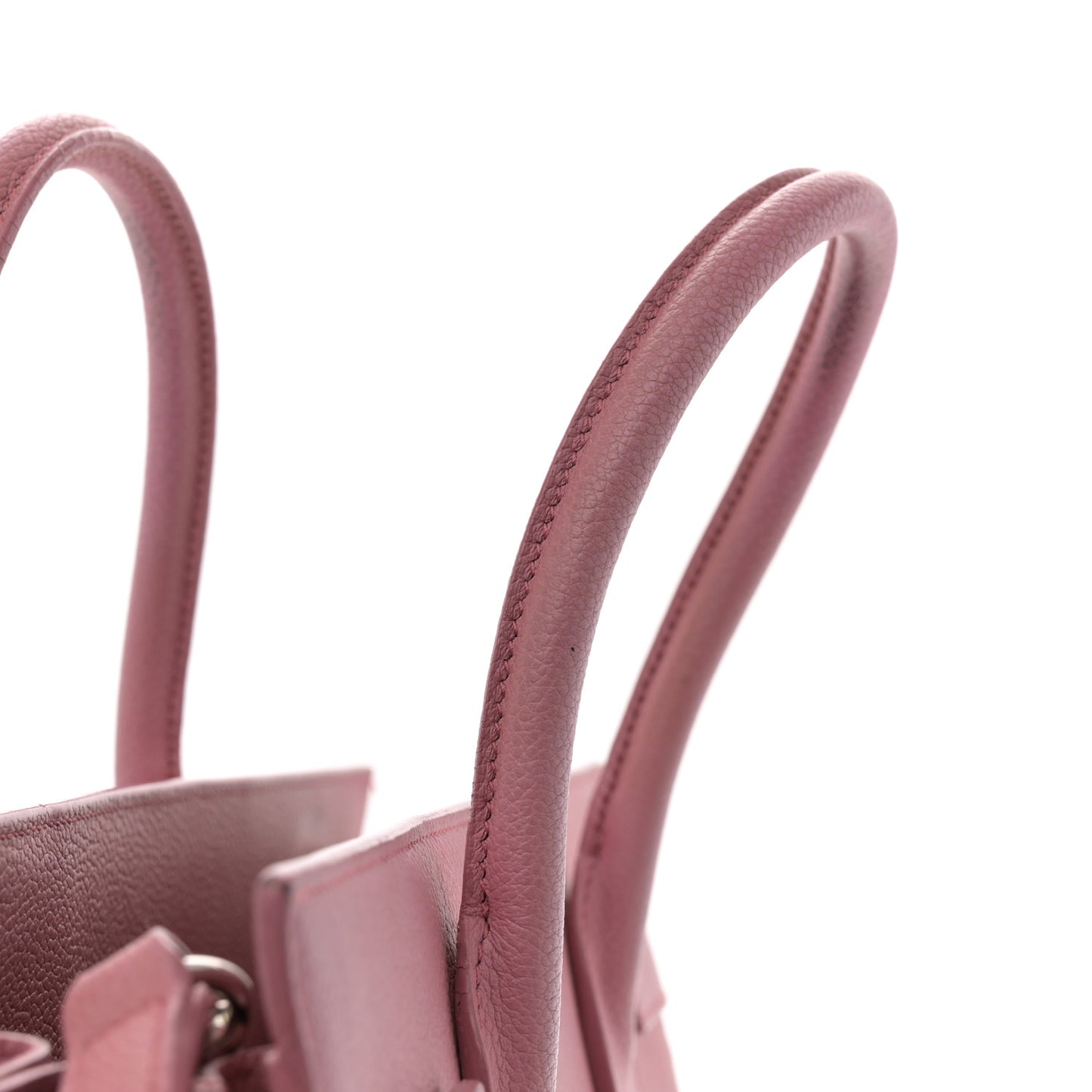 Grained Calfskin Baby Sac De Jour Dark Rose