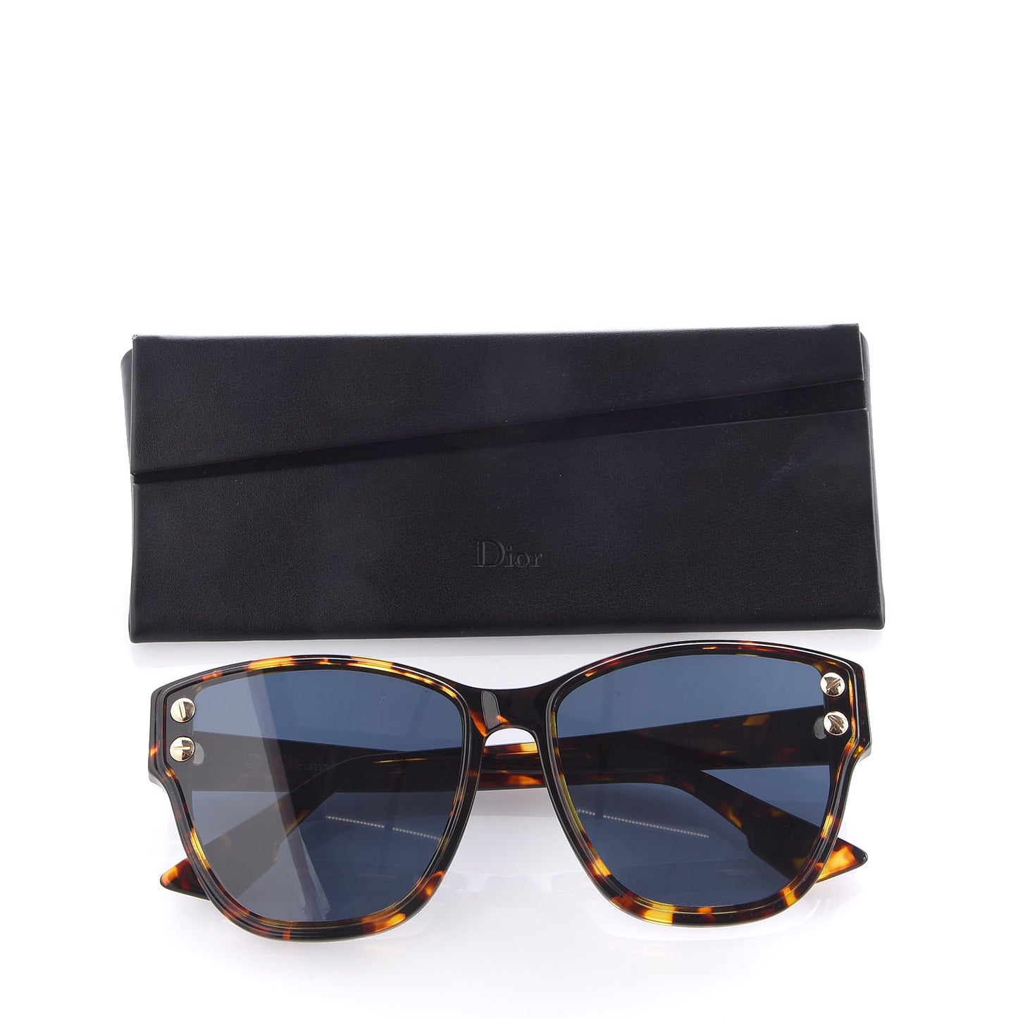 DiorAdd3 Monochromatic Studded Sunglasses Brown Havana