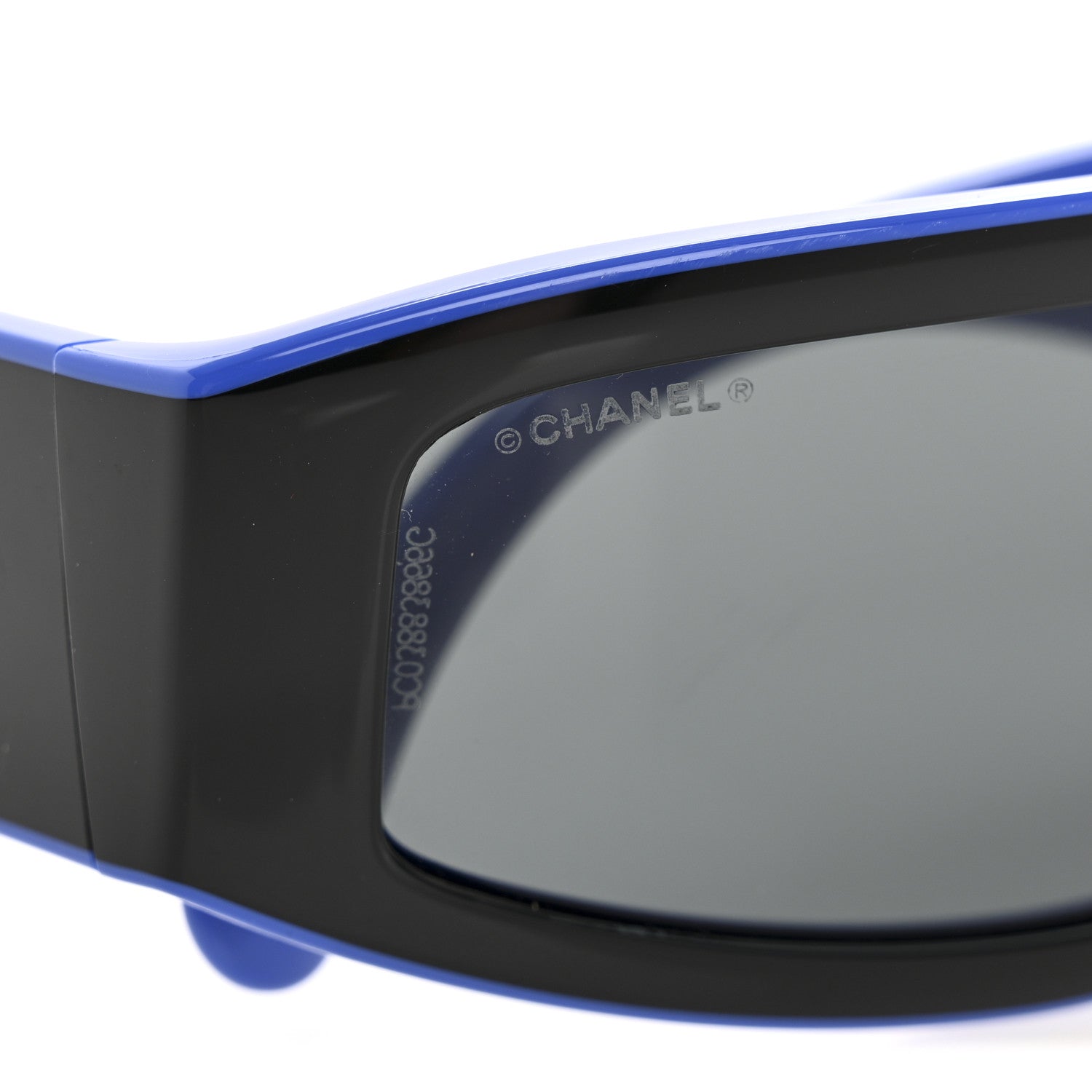 Chanel Acetate Cat Eye Sunglasses 6057 Black Blue 7 of 8
