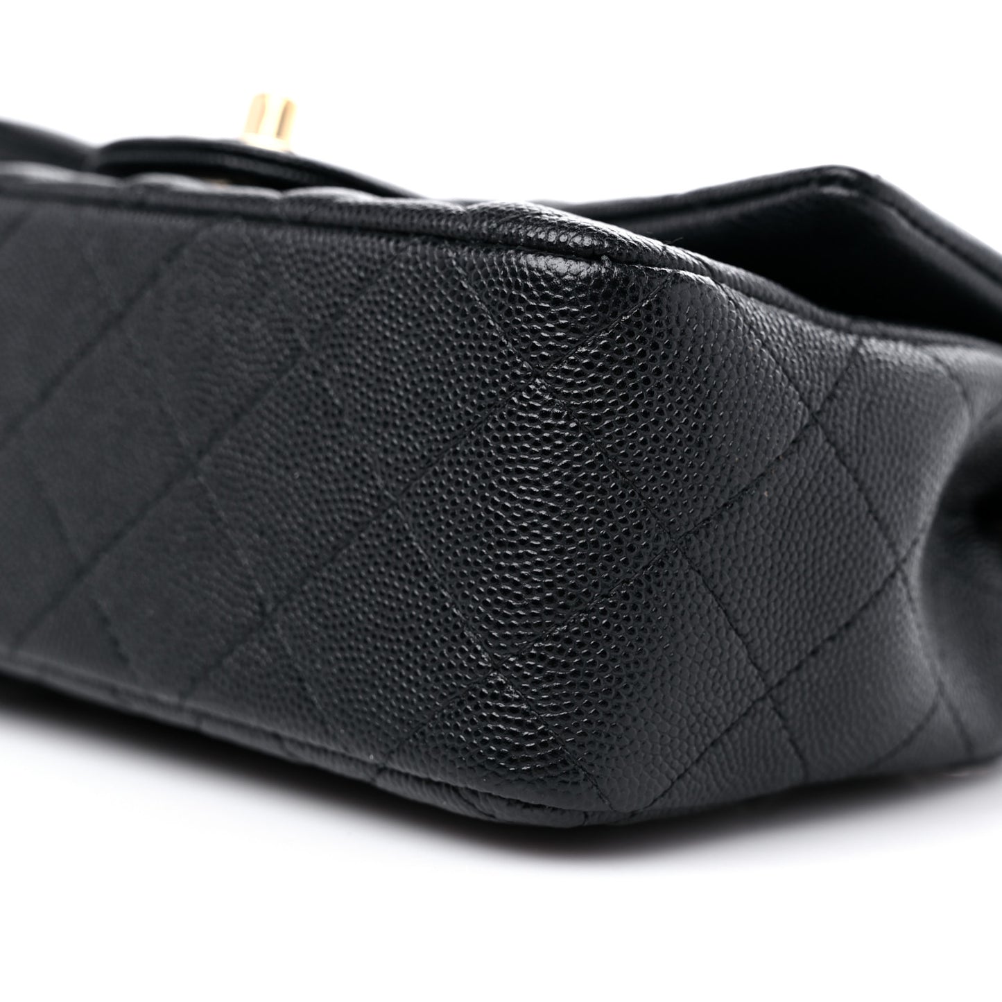 Caviar Quilted Mini Rectangular Flap Black