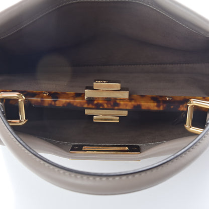 Fendi Vitello Seta Plexiglass Tortoise Medium Peekaboo Iconic Satchel Tortora 5 of 10