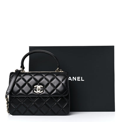 Chanel Lambskin Quilted Small Trendy CC Dual Handle Flap Bag Black 15 of 15