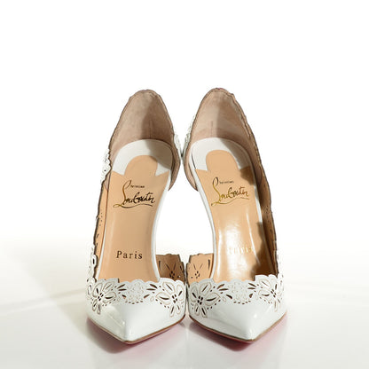 Christian Louboutin Patent Calf Beloved Laser Cut 100 Pumps 36 White 2 of 7