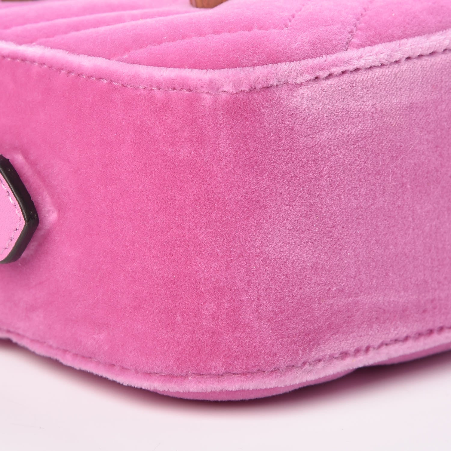 Gucci Velvet Matelasse Marquise Crystals Mini GG Marmont Chain Shoulder Bag Malva 8 of 9