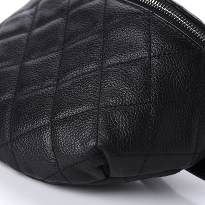 Chanel Grained Calfskin Quilted Waist Belt Bag Black 7 of 11