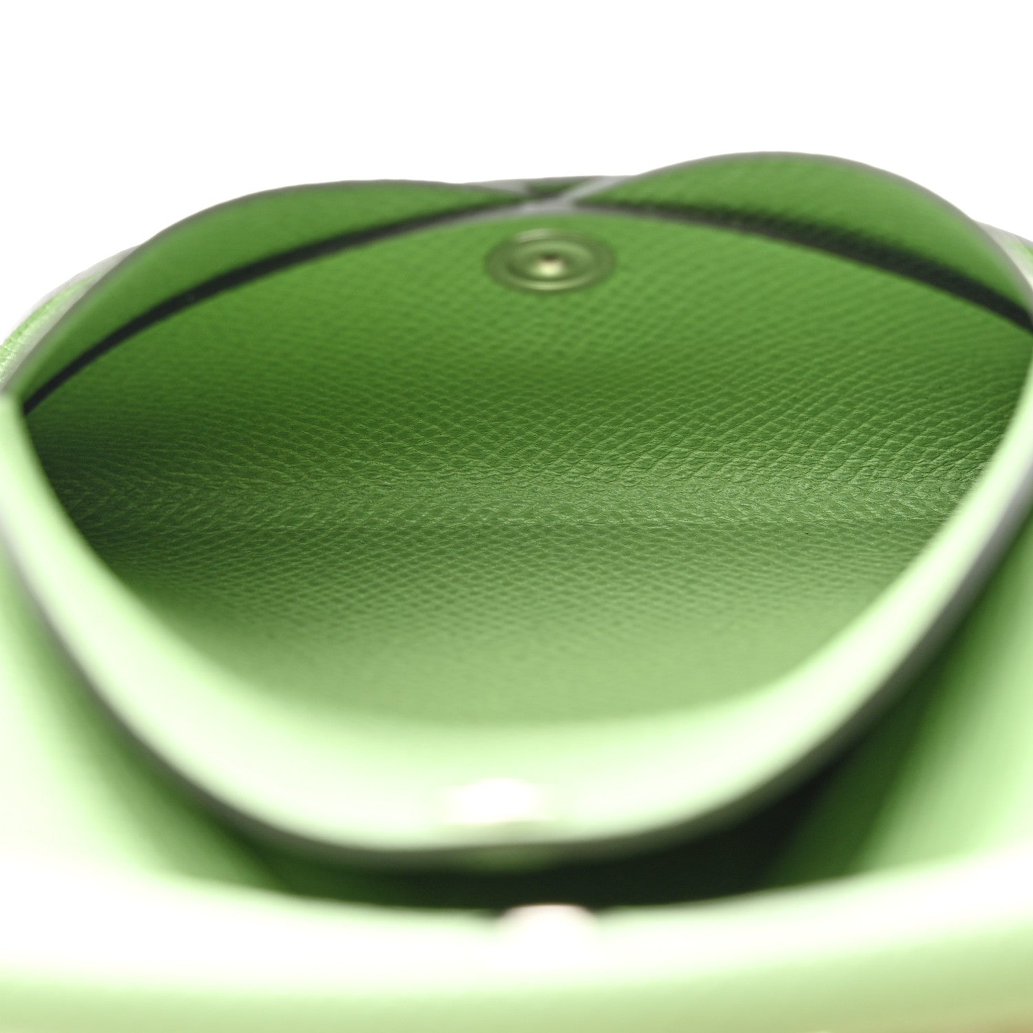 Hermes Epsom Calvi Duo Card Case Vert Criquet 6 of 9