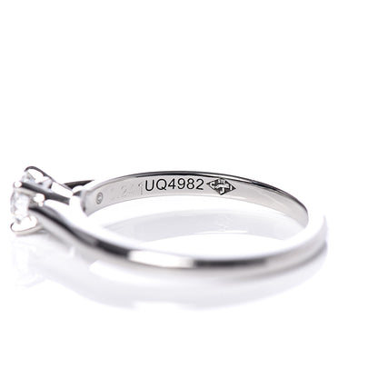 Cartier Platinum Diamond .24ct Solitaire Engagement Ring 49 4.75 6 of 6