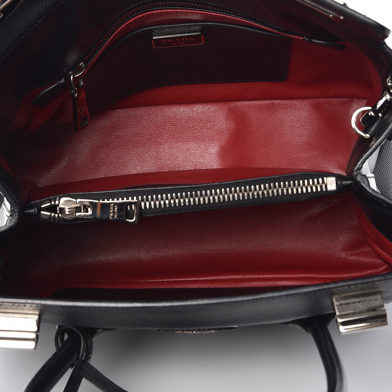Prada Saffiano Cuir Twin Tote Black 5 of 9