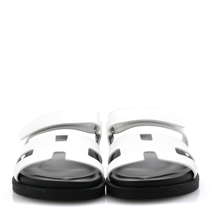 Hermes Calfskin Womens Chypre Sandals 36 White 3 of 10