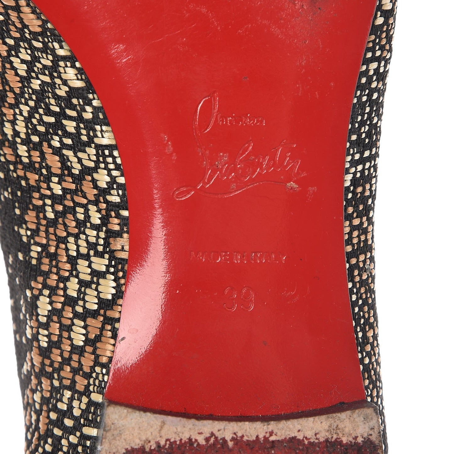 Jacquard Sakouette Loafer Flats 39 Brown Beige