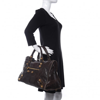 Balenciaga Agneau Giant 21 Gold Hardware Work Charbon 2 of 9