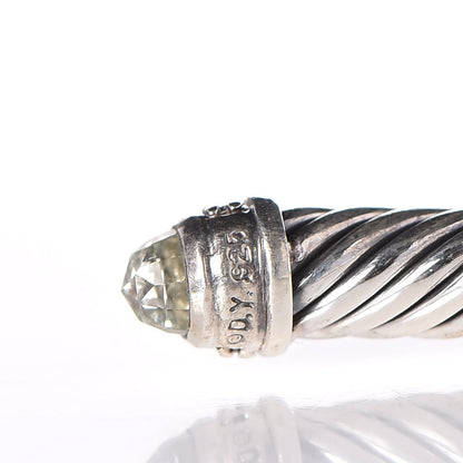 David Yurman Sterling Silver Diamond Prasiolite 5mm Cable Classics Bracelet 4 of 5