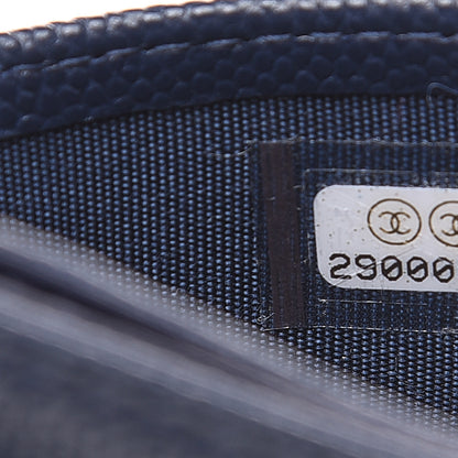 Chanel Caviar Quilted Card Holder Blue 7 of 8