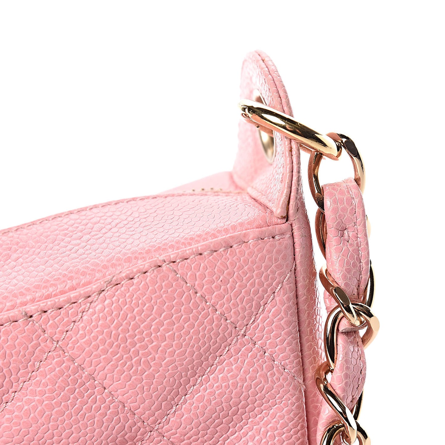 Caviar Quilted Hobo Pink