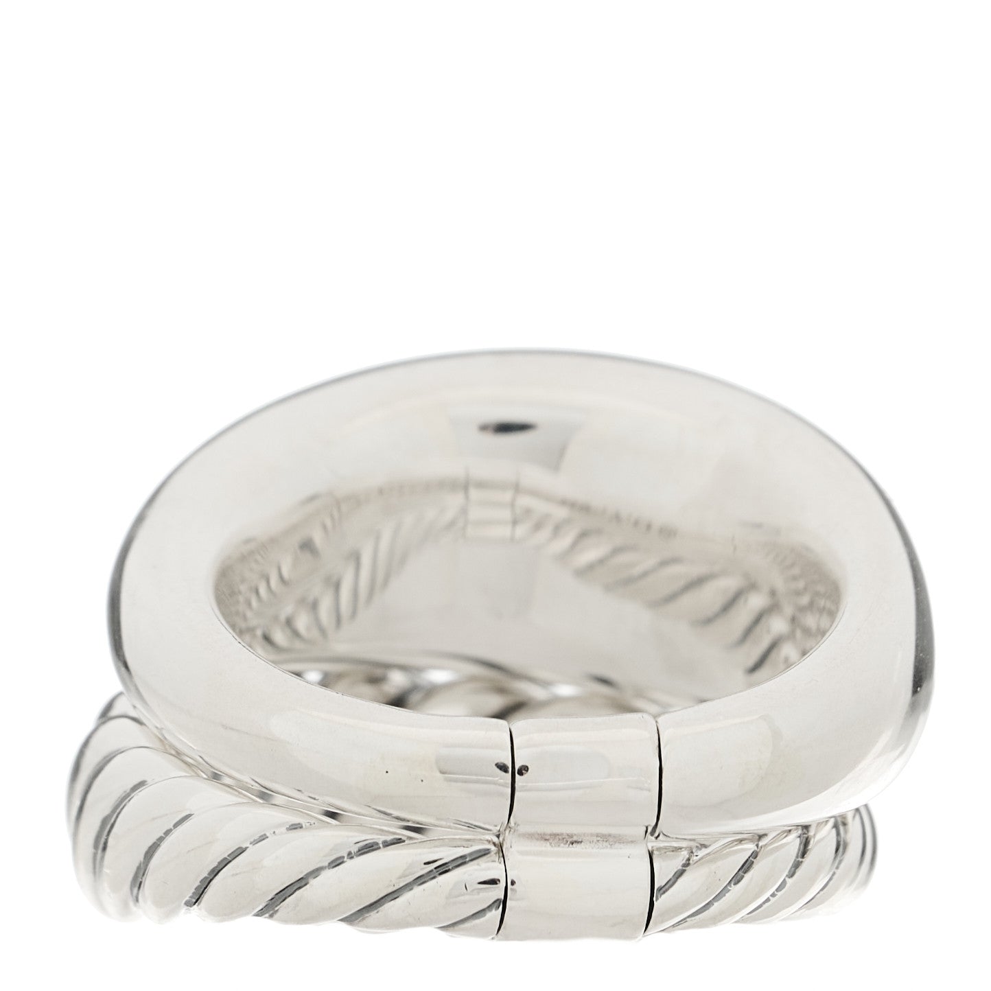 David Yurman Sterling Silver 17mm Pure Form Two Row Ring 51 5.75 3 of 4