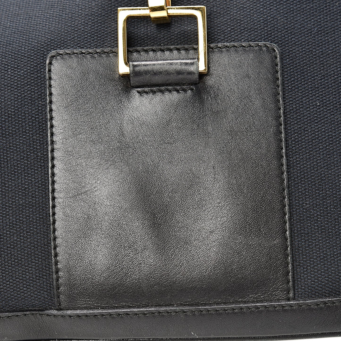 Canvas Calfskin Jackie O Hobo Black