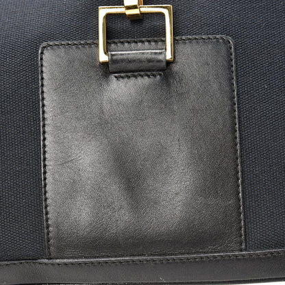 Gucci Canvas Calfskin Jackie O Hobo Black 12 of 16