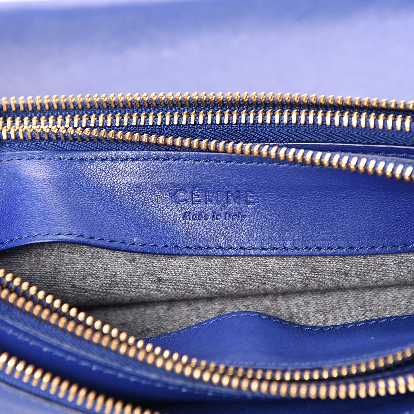 Lambskin Large Trio Crossbody Bag Indigo