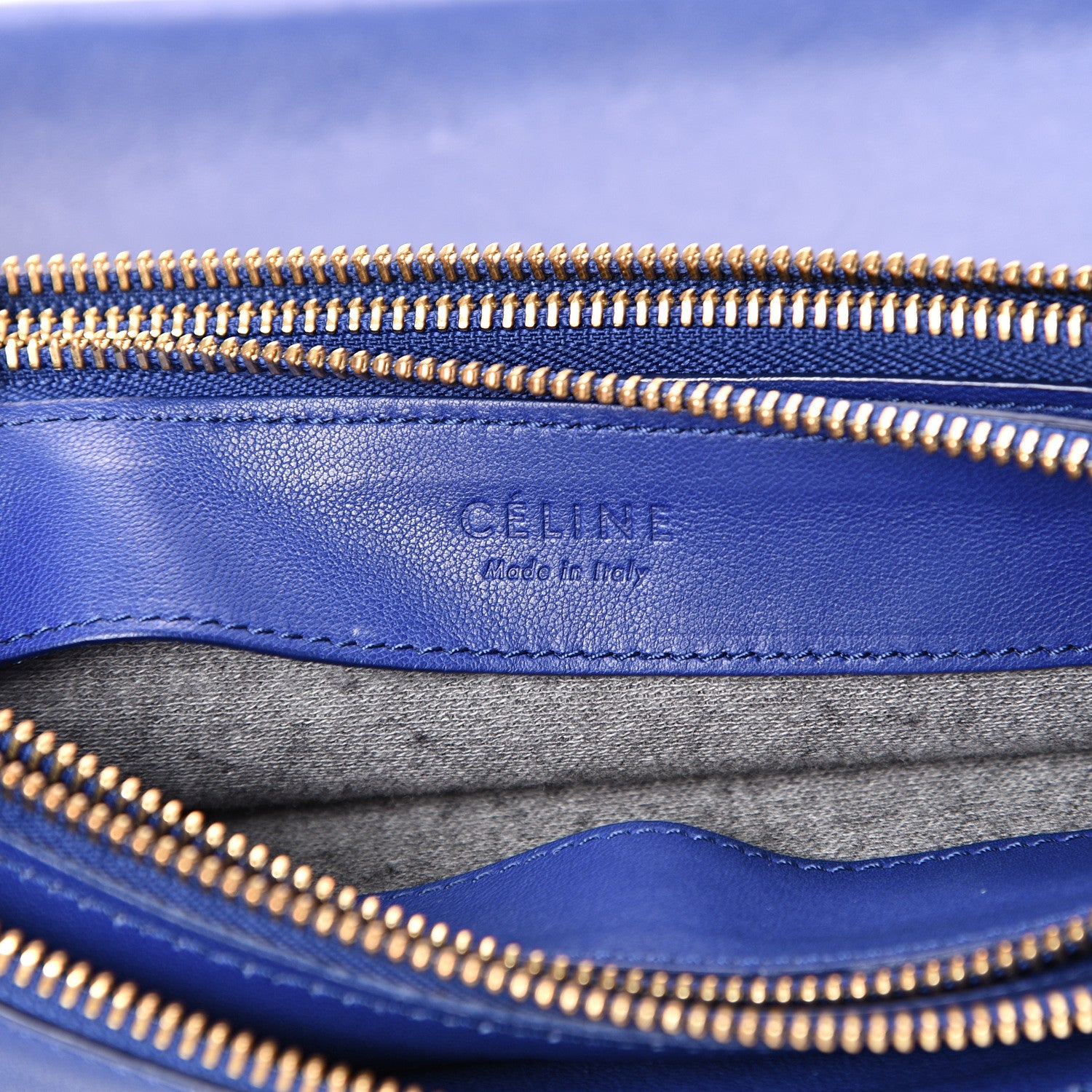 Celine Lambskin Large Trio Crossbody Bag Indigo 7 of 16