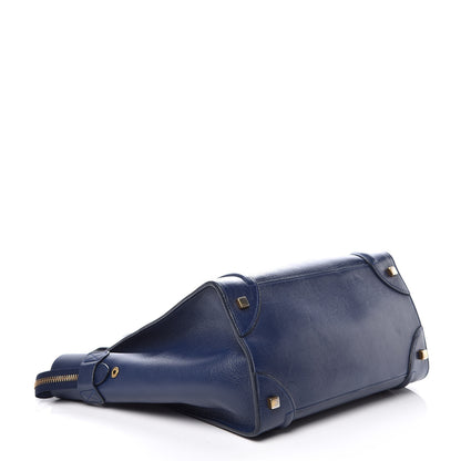 Celine Drummed Calfskin Mini Luggage Ink 4 of 14