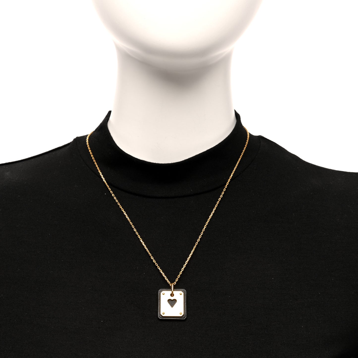 Gold Plated Swift As De Coeur Necklace Black