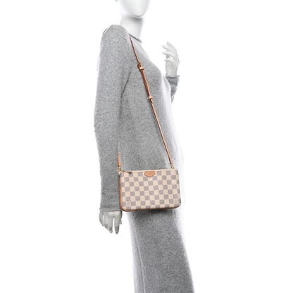 Louis Vuitton Damier Azur Double Zip Pochette 2 of 9