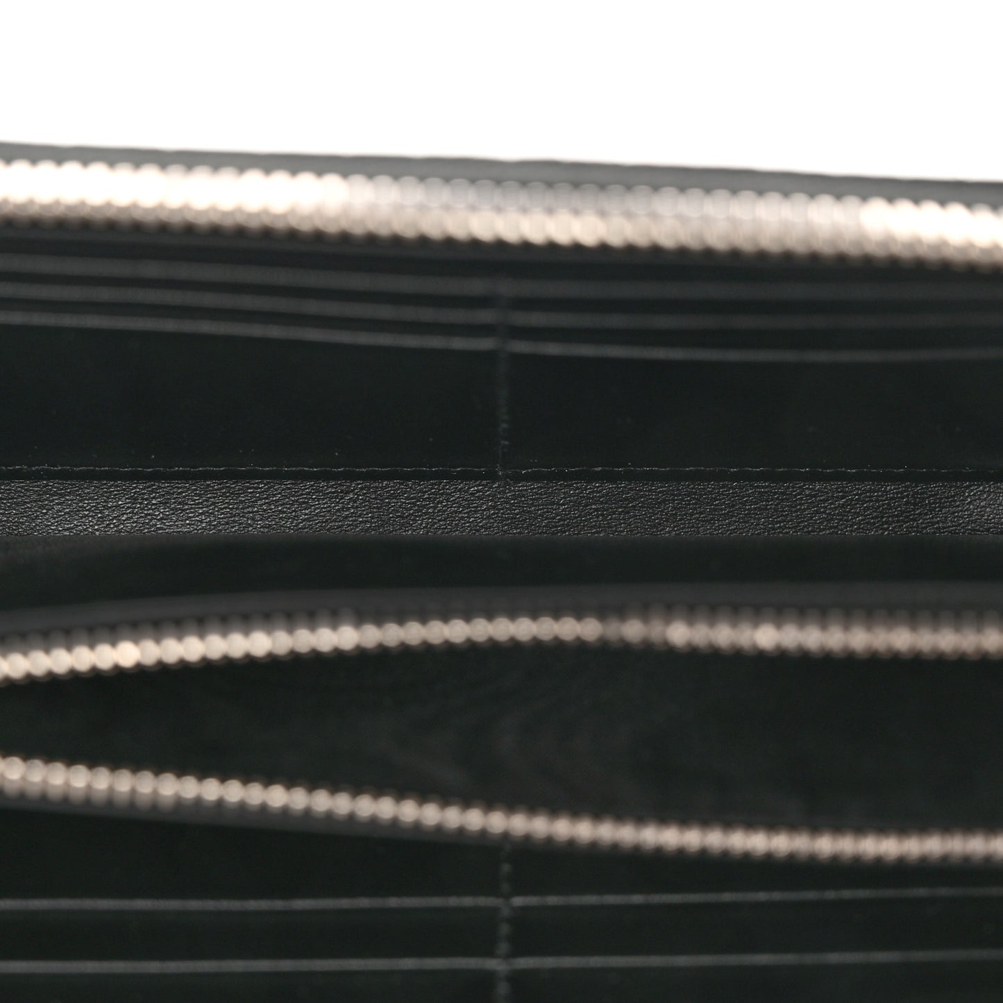 Calfskin Crocodile Embossed Monogram Zip Around Wallet Black