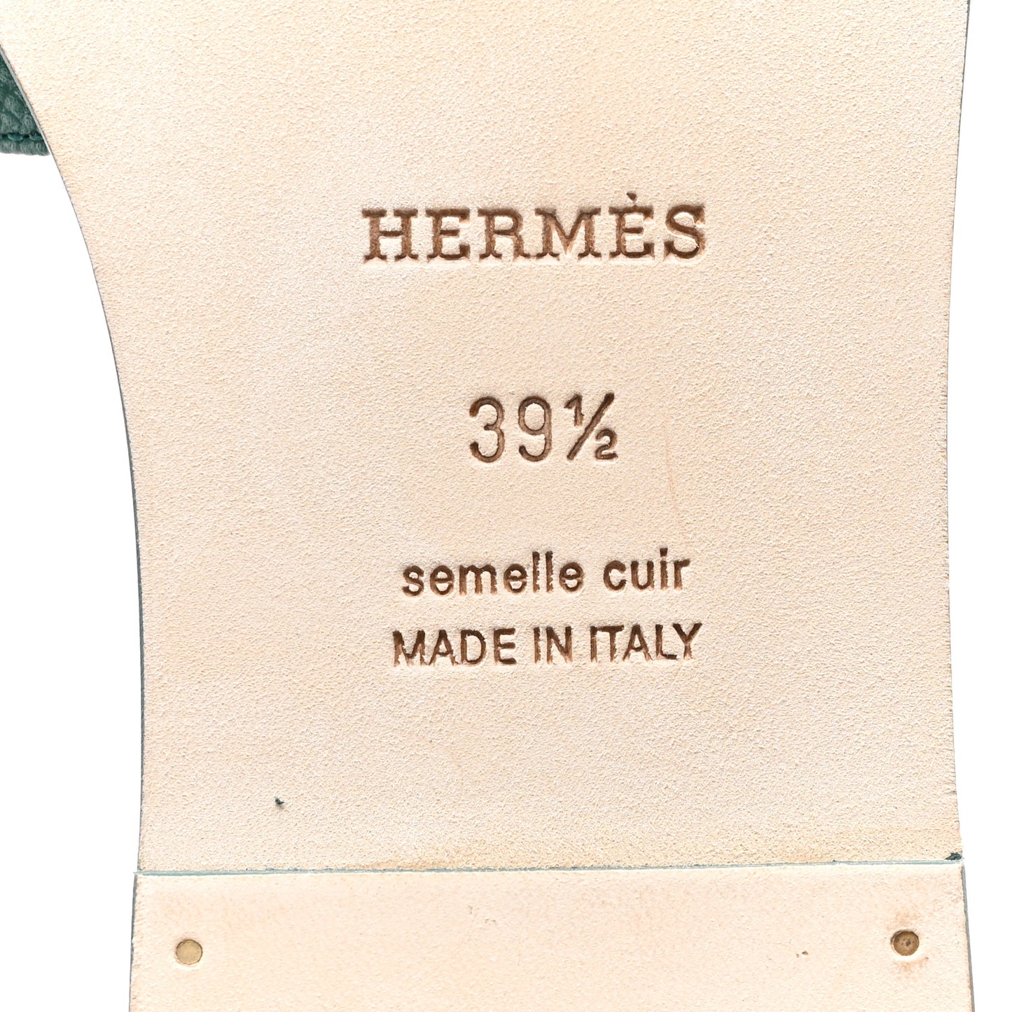 Epsom Oran Sandals 39.5 Vert Bouteille