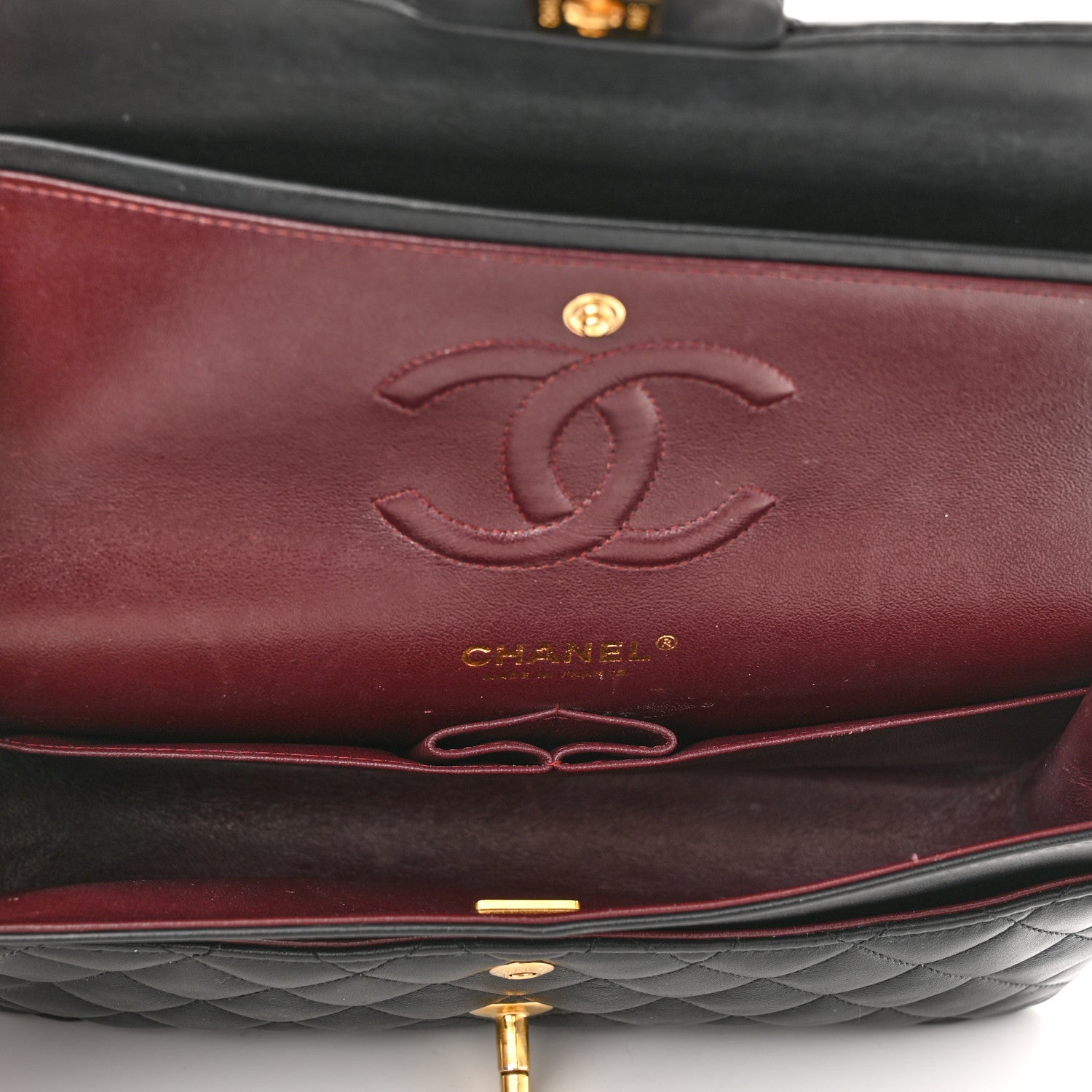 Chanel Lambskin Quilted Medium Double Flap Black 4 of 11
