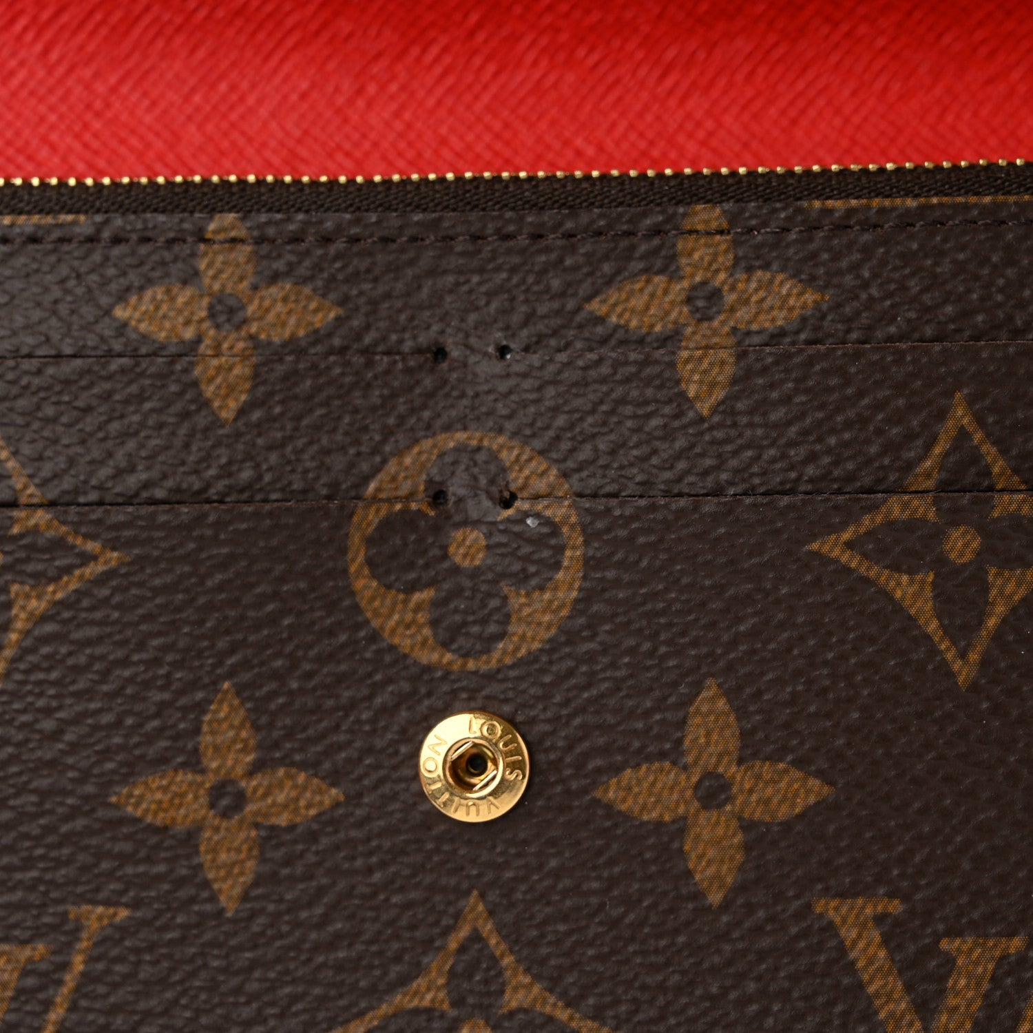 Louis Vuitton Monogram Bloom Flower Emilie Wallet Rouge 13 of 14