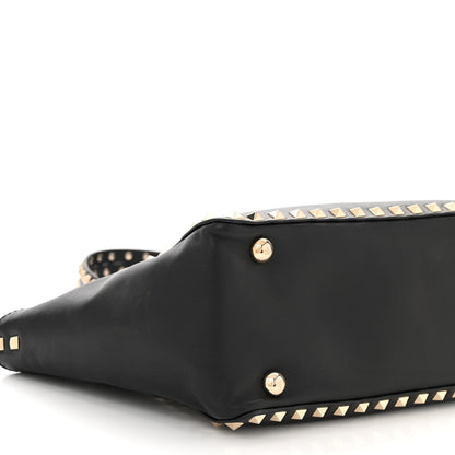 Valentino Garavani Vitello Small Rockstud Tote Black 8 of 10