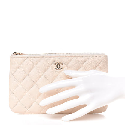 Chanel Caviar Quilted Cosmetic Case Light Beige 2 of 8