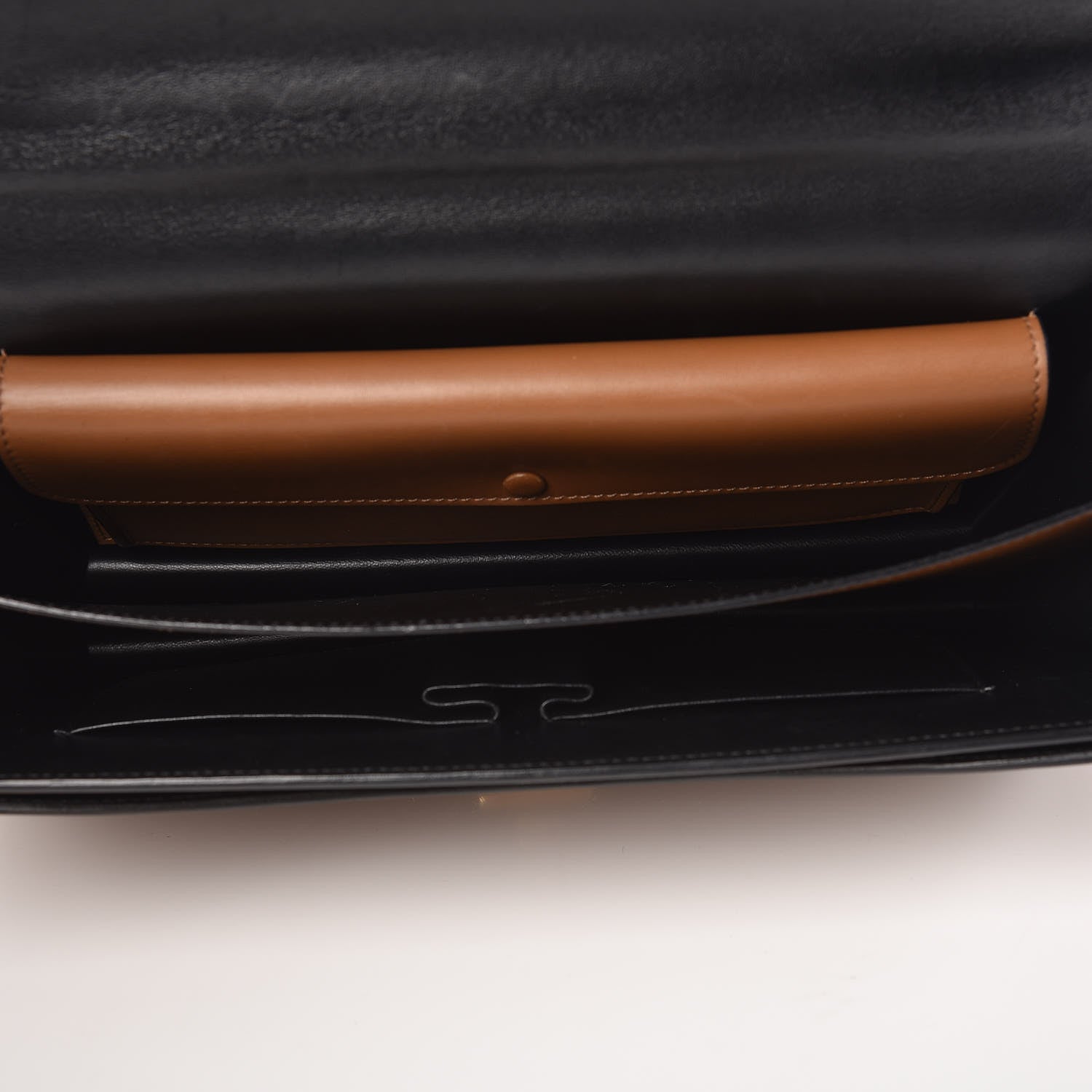 Celine Calfskin Medium Bi-Color Case Flap Camel 5 of 14