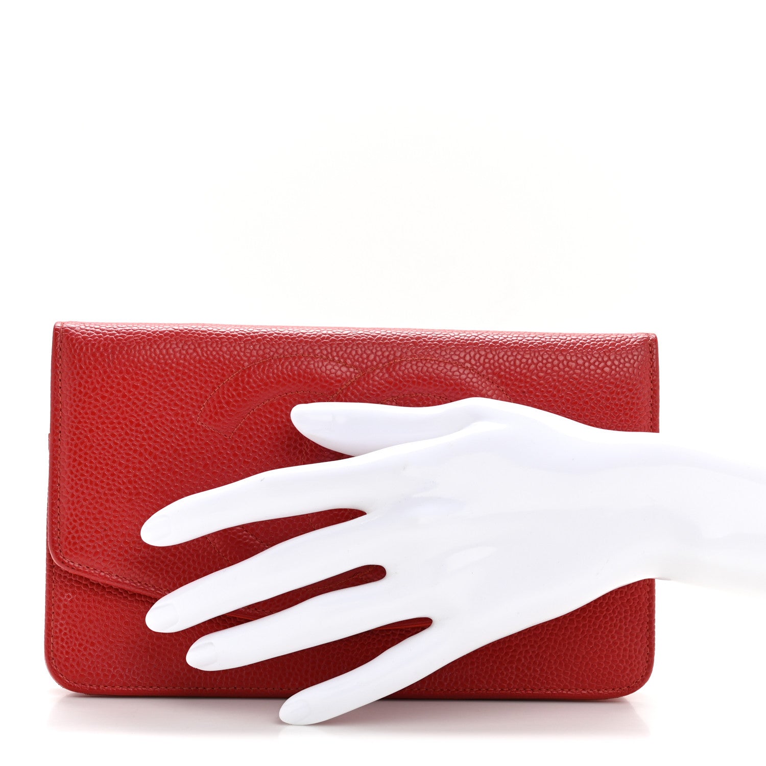 Chanel Caviar Timeless CC Wallet Red 3 of 28