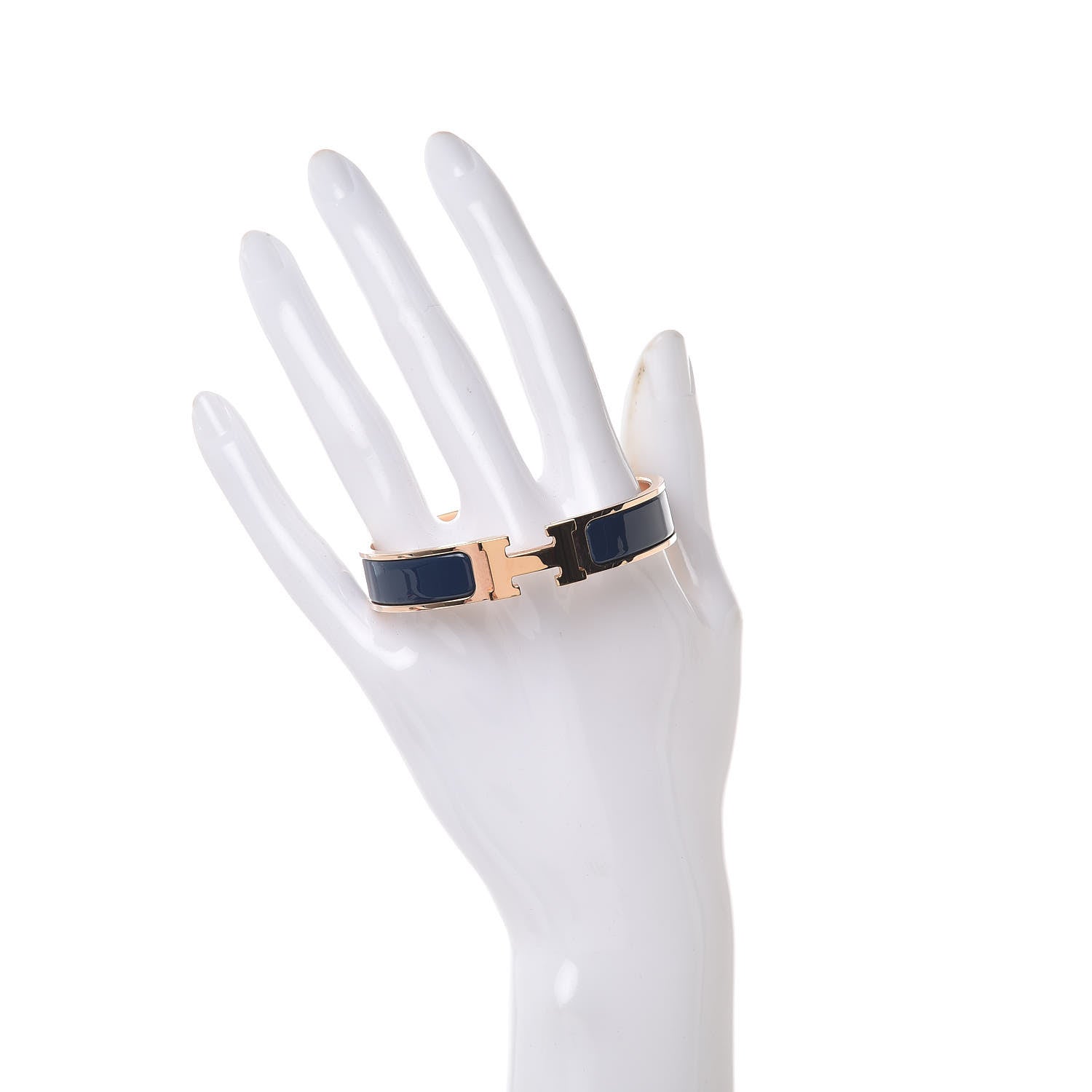 Hermes Narrow Enamel Clic Clac H Bracelet PM Bleu Biarritz 2 of 7