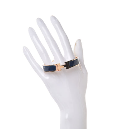 Hermes Narrow Enamel Clic Clac H Bracelet PM Bleu Biarritz 2 of 7