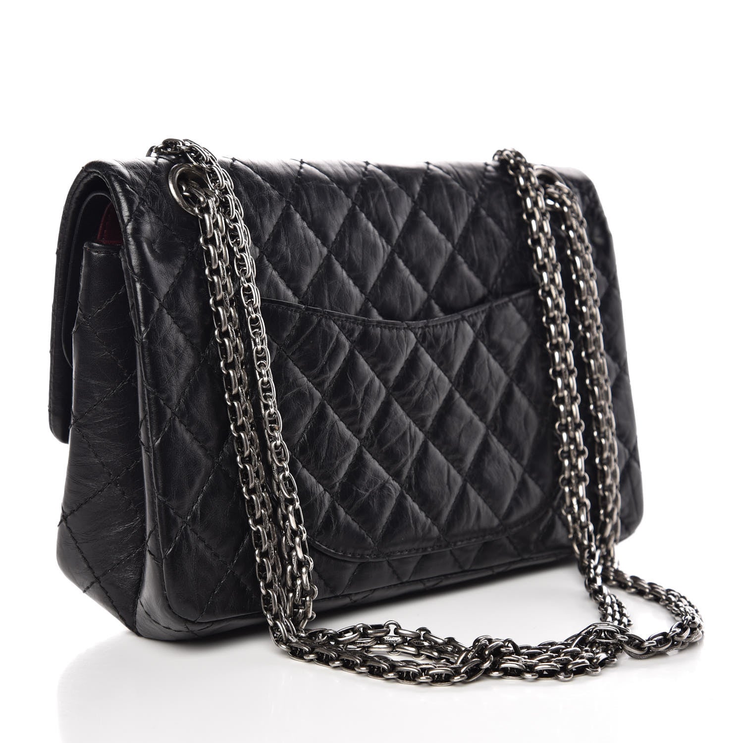 Chanel Aged Calfskin Quilted 2.55 Reissue 225 Flap Black 4 of 9